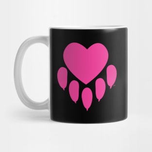 Valentine Heart Paw (Down) Mug